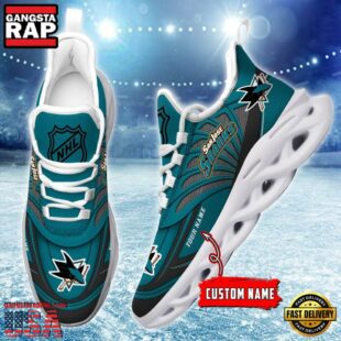 Custom Name NHL San Jose Sharks Team Max Soul Shoes