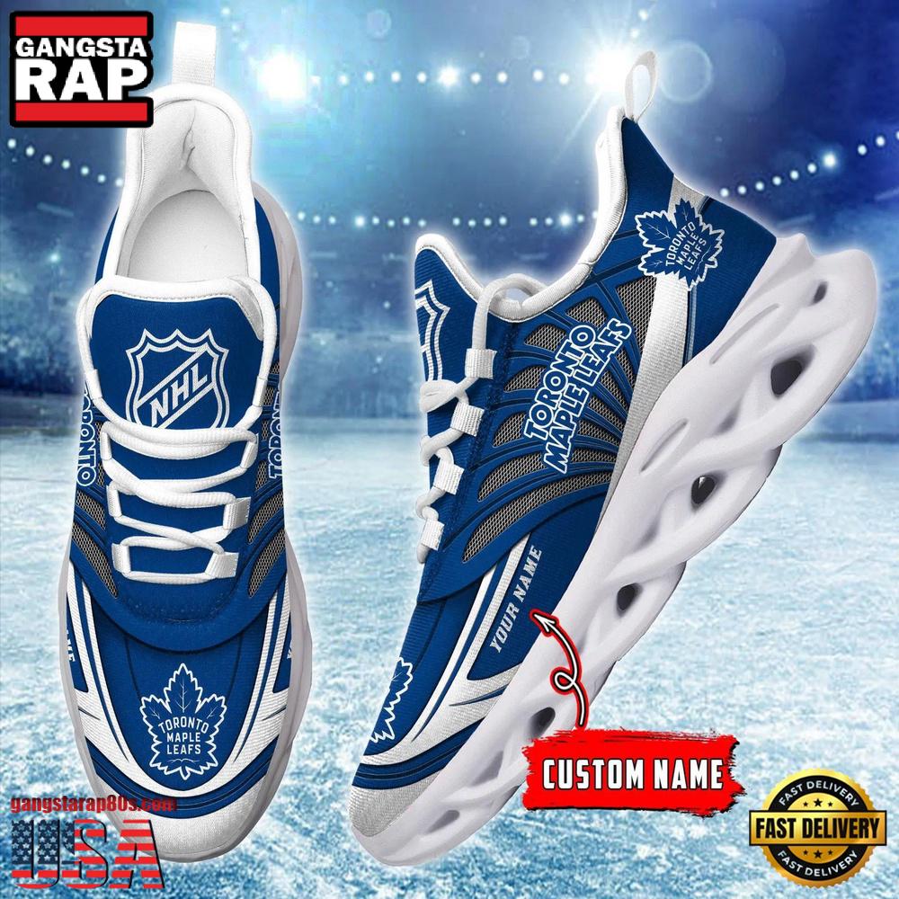 NHL Custom Name Toronto Maple Leafs Team Logo Design Max Soul Shoes Running Sneakers NHL Custom Name Toronto Maple Leafs Team Logo Design Max Soul Shoes Running Sneakers