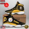 NFL Custom Name Pittsburgh Steelers New Design Air Jordan 13 Running Sneakers For Men Women 2 Custom Name Pittsburgh Steelers NFL Air Jordan 13 For Men Women
