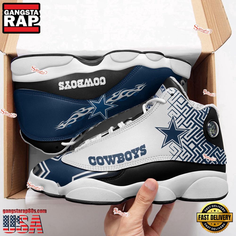 Dallas Cowboys NFL Air Jordan 13 Shoes For Fans