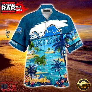 Detroit Lions NFL Personalized Hawaiian Shirt