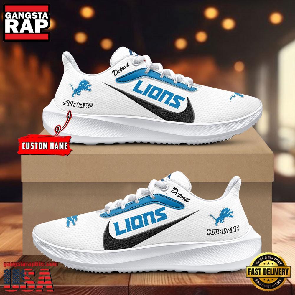 Detroit Lions Running Shoes Custom Your Name