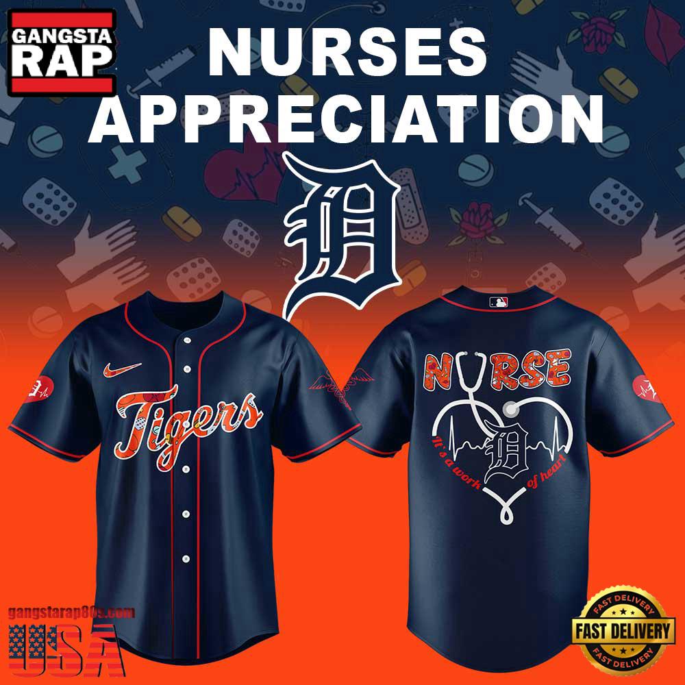 Detroit Tigers Nurses Appreciation Navy BlueBaseball Jersey Shirt Detroit Tigers Nurses Appreciation Navy BlueBaseball Jersey Shirt