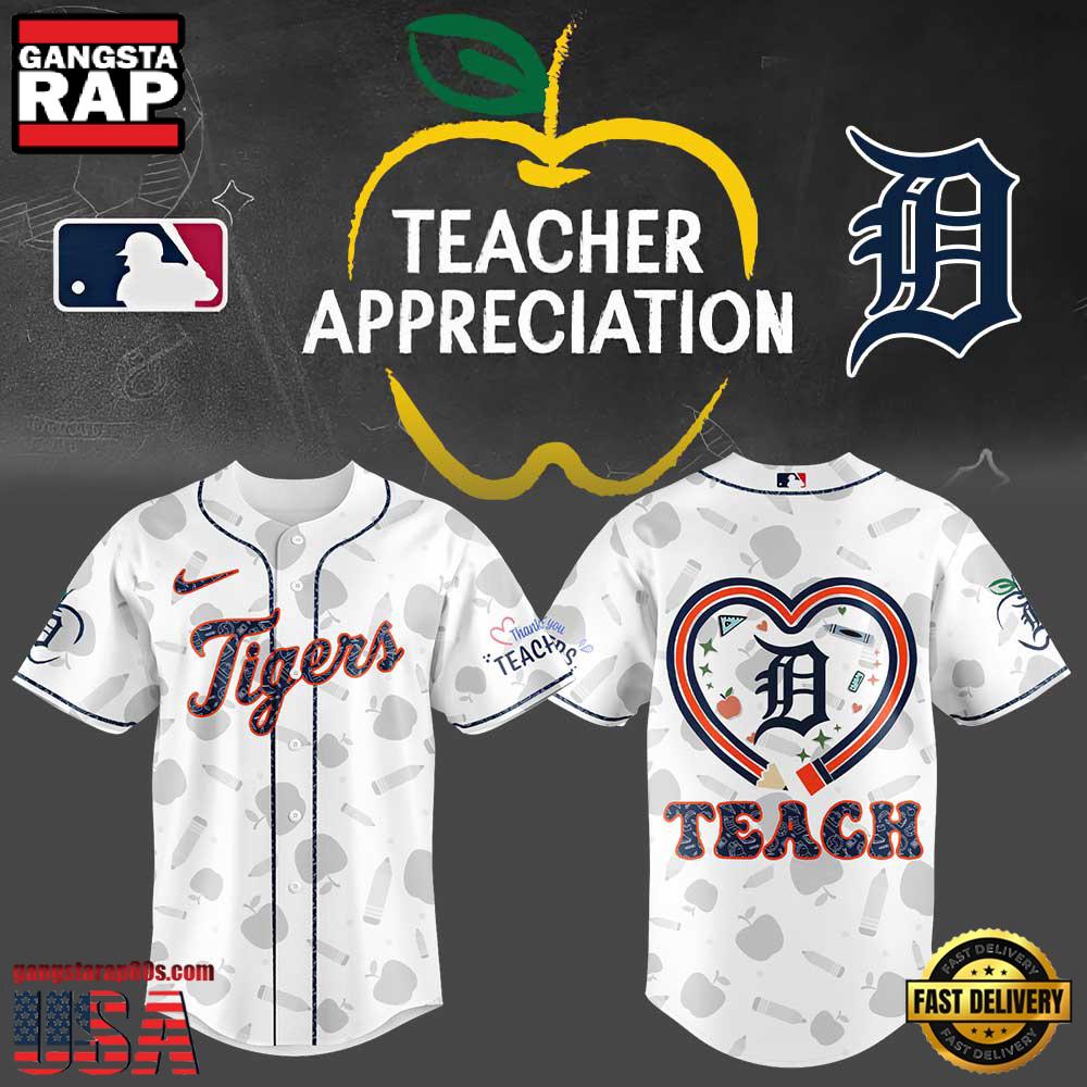 Detroit Tigers Teacher Appreciation 2025 Baseball Jersey Detroit Tigers Teacher Appreciation 2025 Baseball Jersey