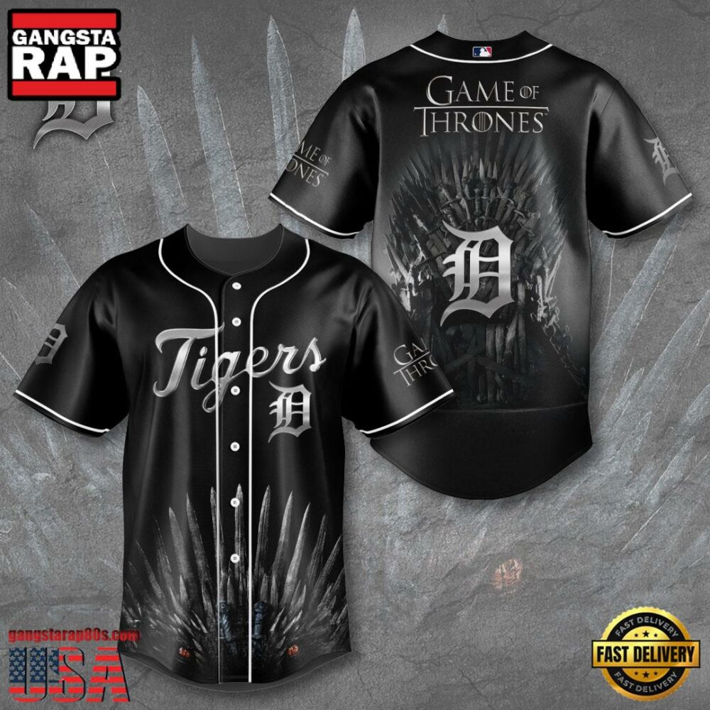 NFL Detroit Tigers x Game of Thrones Baseball Jersey Shirt NFL Detroit Tigers x Game of Thrones Baseball Jersey Shirt