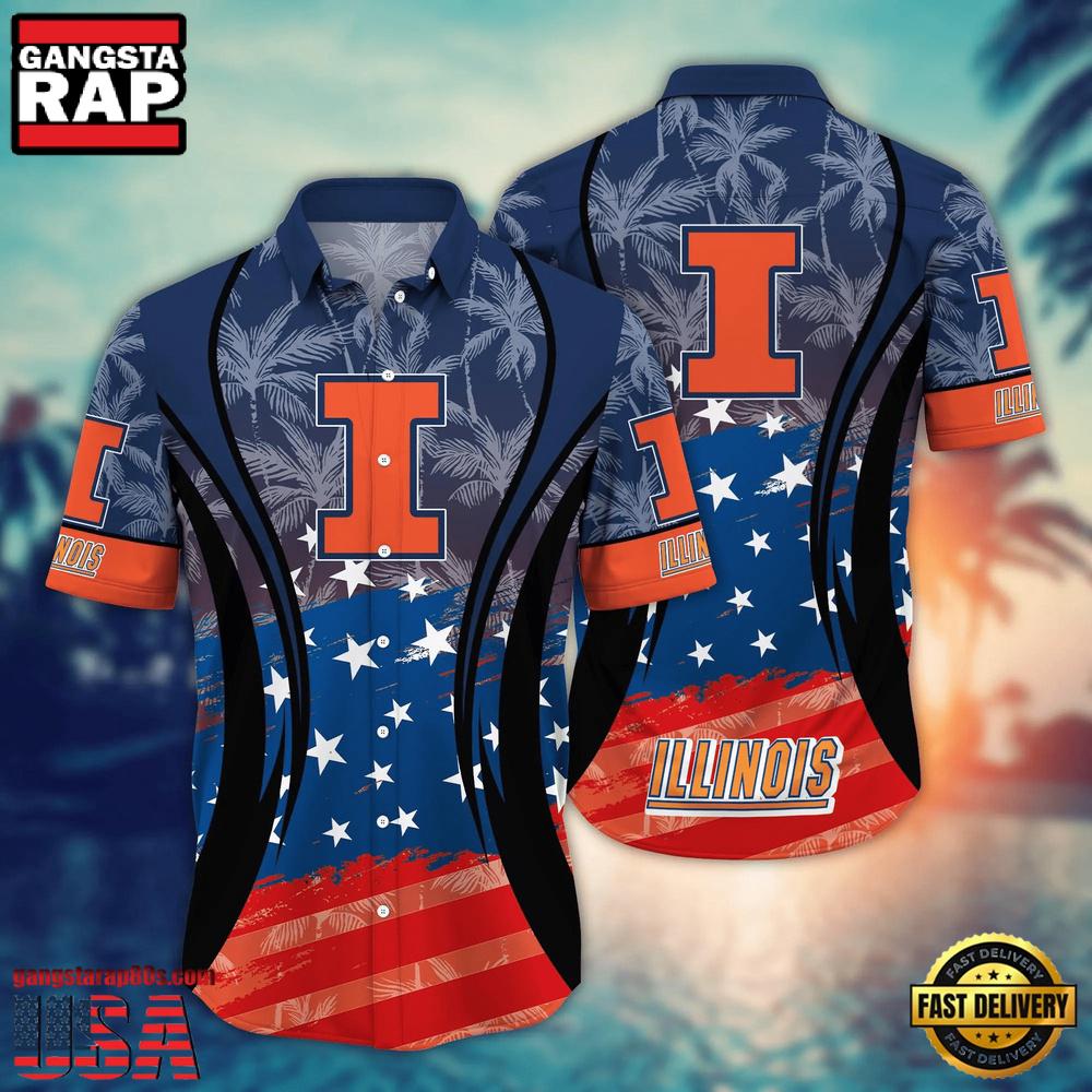 Illinois Fighting Illini MLB Team Hawaiian Shirt Gift For Fans
