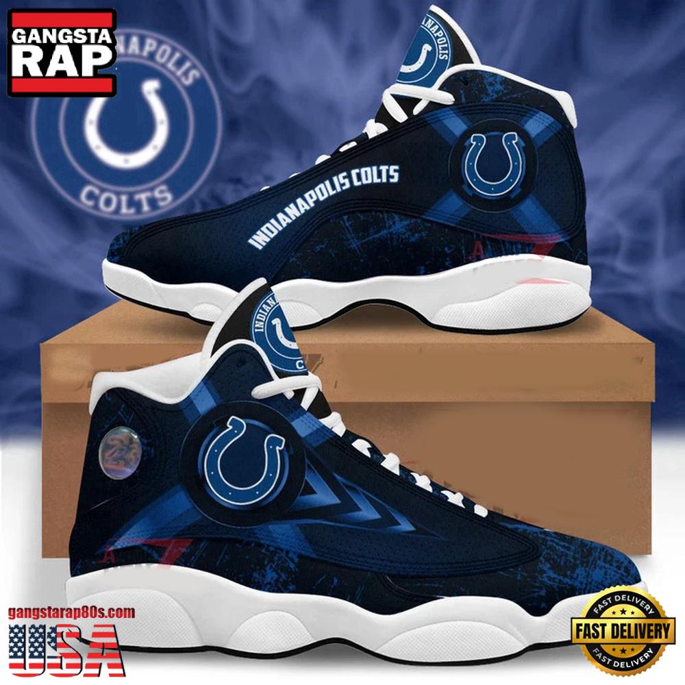 NFL Indianapolis Colts New Design Air Jordan 13 Running Sneakers Shoes For Fans NFL Indianapolis Colts New Design Air Jordan 13 Running Sneakers Shoes For Fans
