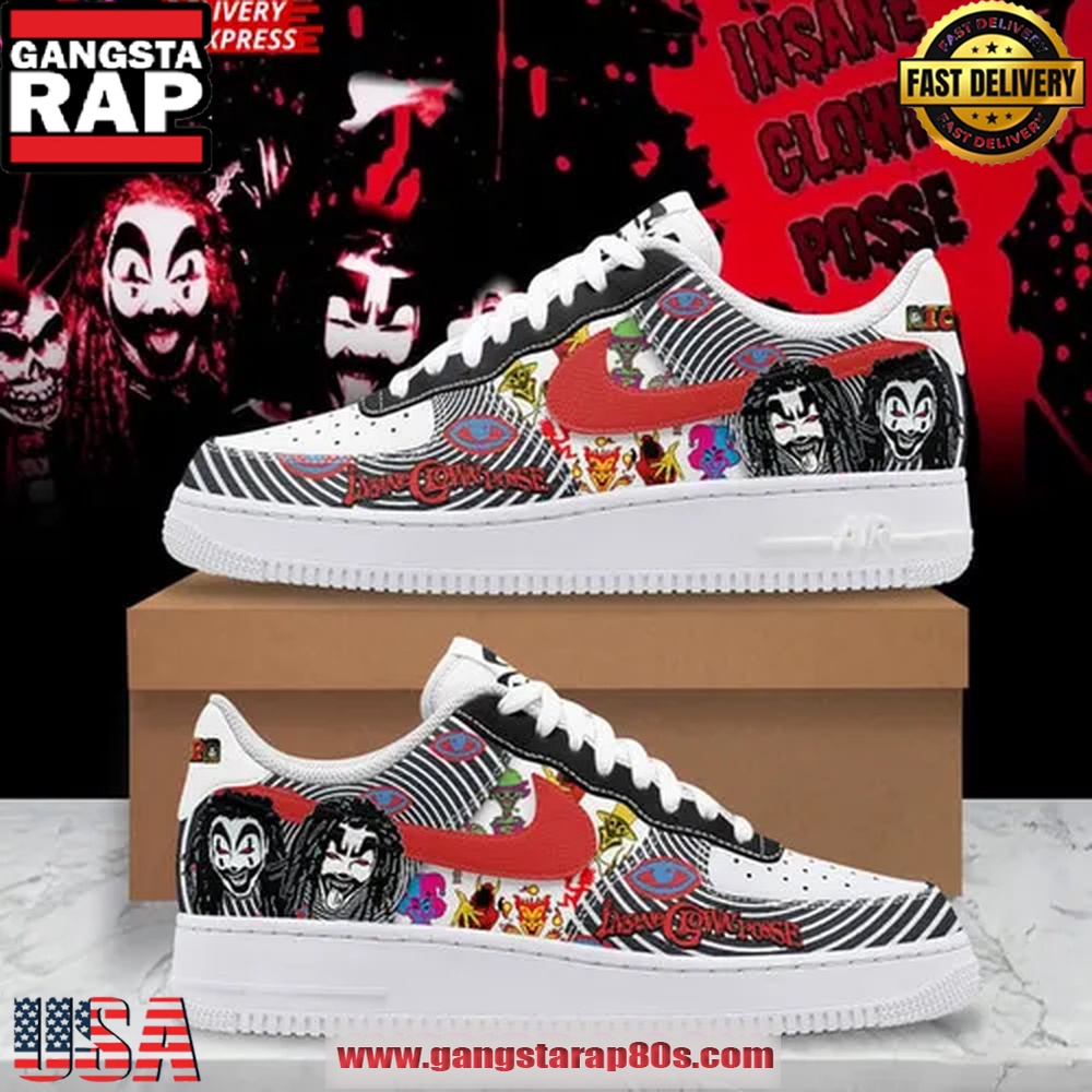 Insane Clown Posse Dark Carnival Nike Air Force 1 Sneakers Shoes Insane Clown Posse Dark Carnival Nike Air Force 1 Sneakers Shoes