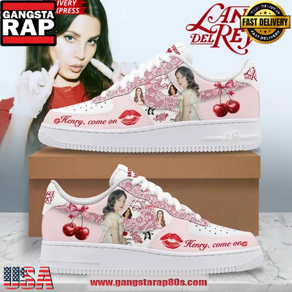 Lana Del Rey x Cherry Limited Edition Nike Air Force 1 Sneakers Shoes Lana Del Rey x Cherry Limited Edition Nike Air Force 1 Sneakers Shoes