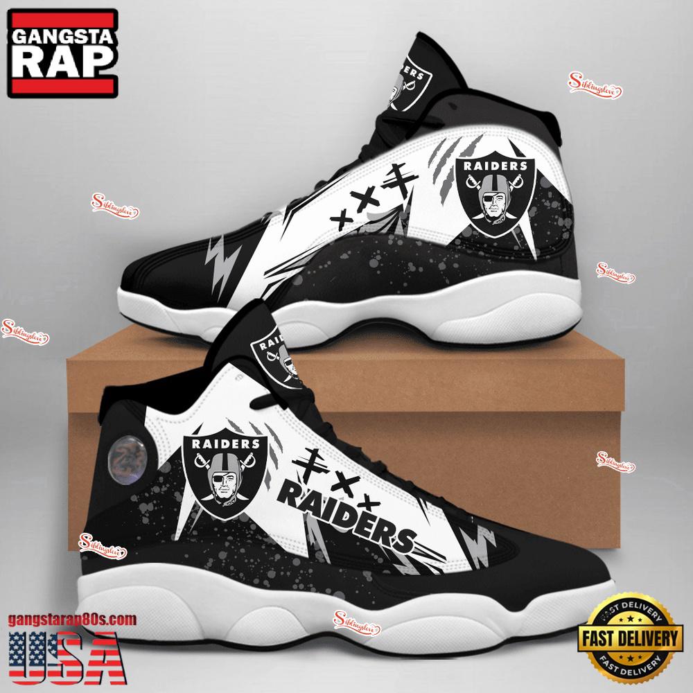 Las Vegas Raiders NFL Air Jordan 13 Shoes For Fans