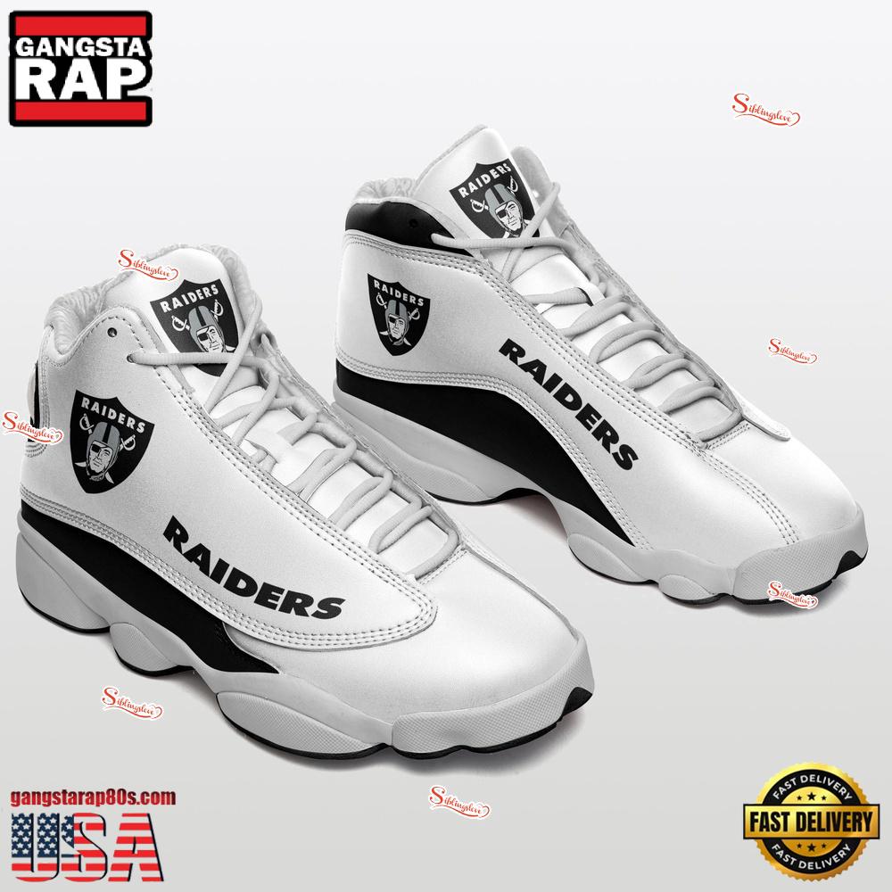 Las Vegas Raiders NFL Team Air Jordan 13 Shoes For Fans