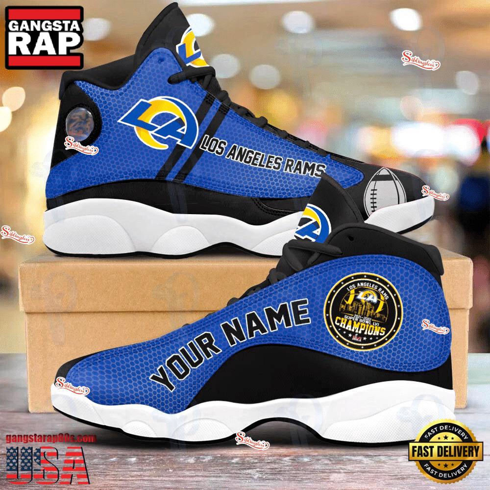 Los Angeles Rams NFL Air Jordan 13 Shoes For Fans