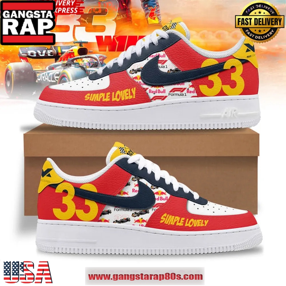 Max Verstappen Simple Lovely Limited Edition Nike Air Force 1 Sneakers Shoes Max Verstappen Simple Lovely Limited Edition Nike Air Force 1 Sneakers Shoes