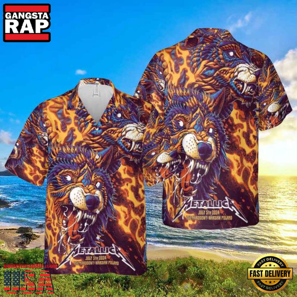 Metallica Concert at PGE Narodowy in Warsaw Poland Hot Summer Aloha Shirt Shirt Metallica Concert at PGE Narodowy in Warsaw Poland Hot Summer Aloha Shirt Shirt