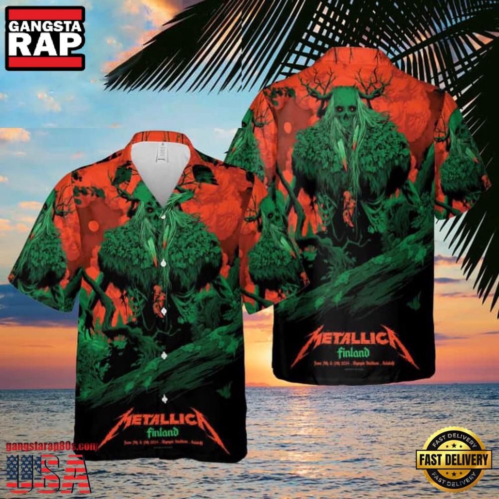 Metallica M72 Helsinki Olympic Stadium Finland Summer Hawaiian Shirts