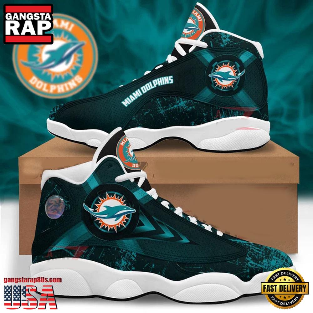 Miami Dolphins NFL Air Jordan 13 Shoes For Fans