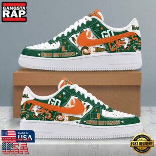 Miami Hurricanes New Design 2025 Air Force 1 Shoes