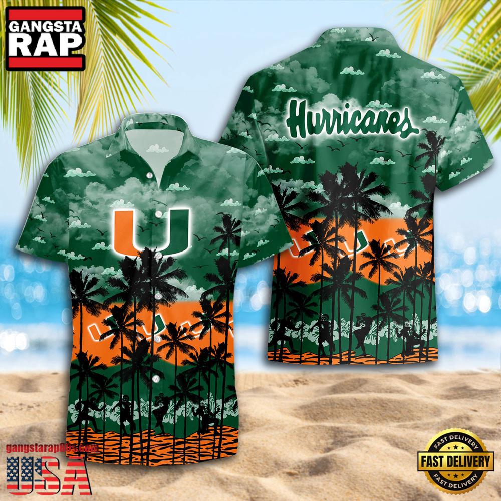 Miami Hurricanes Style Hot Summer Aloha Hawaiian Shirt Miami Hurricanes Style Hot Summer Aloha Hawaiian Shirt