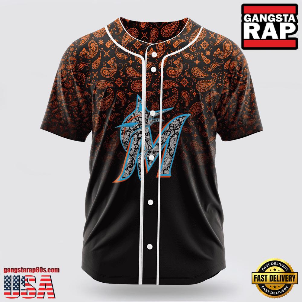 Miami Marlins Paisley Pattern MLB Baseball Jersey