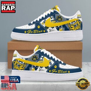 Michigan Wolverines Go Blue Air Force 1 Shoes