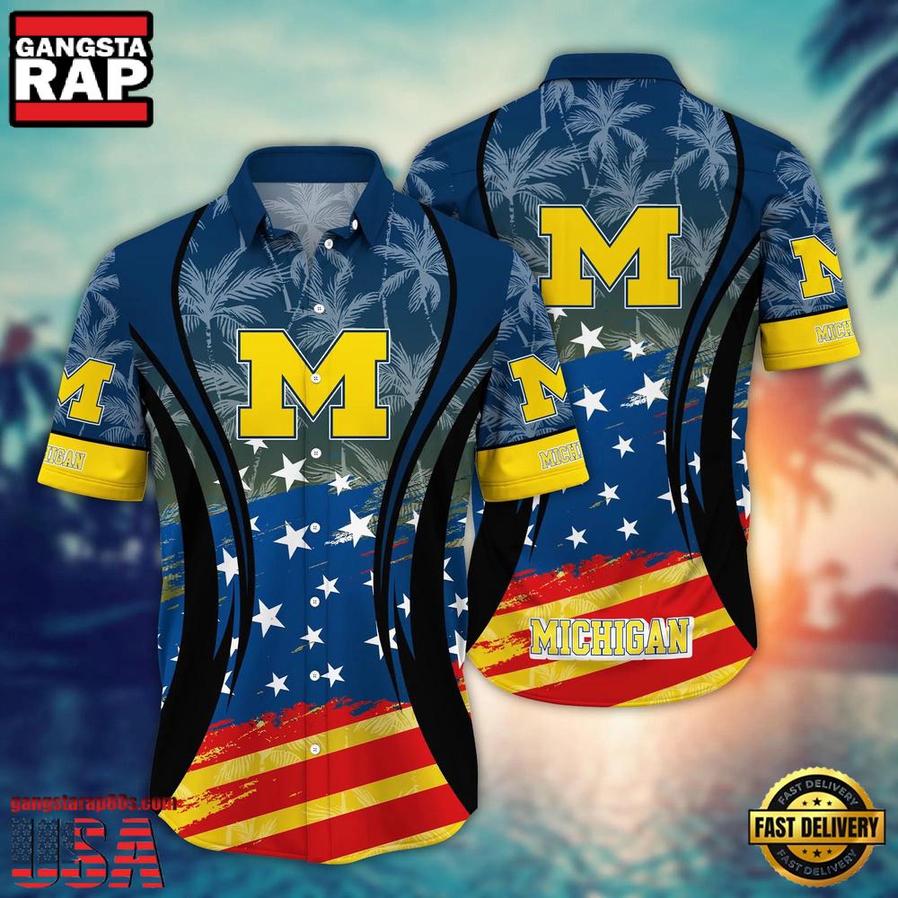 Michigan Wolverines MLB Team Hawaiian Shirt Gift For Fans