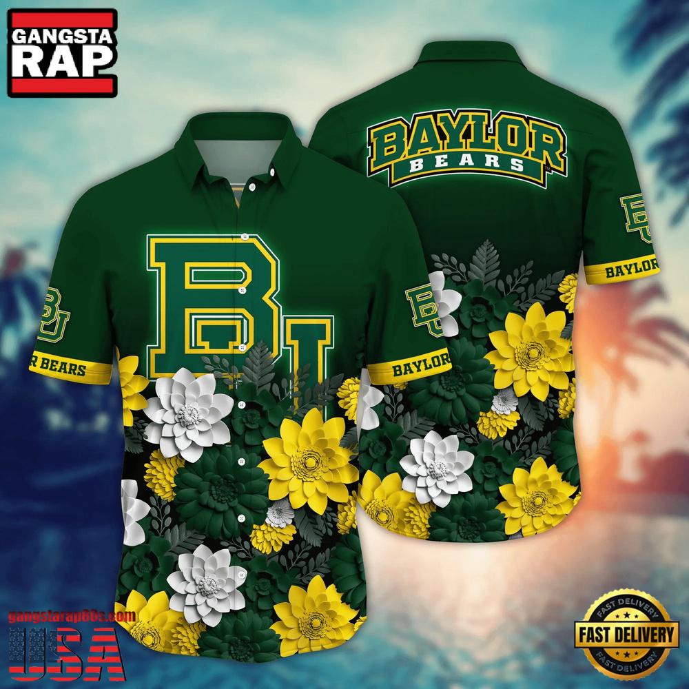 NCAA Baylor Bears Flower Tropical Summer Beach Hawaiian Shirt