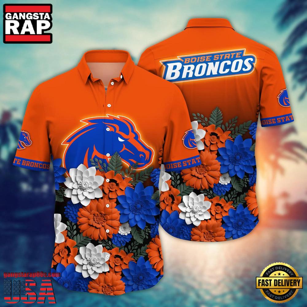 NCAA Boise State Broncos Flower Tropical Summer Beach Hawaiian Shirt