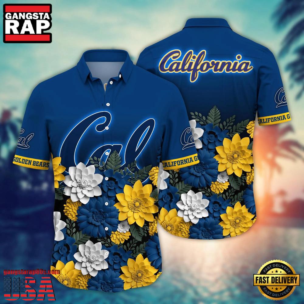 NCAA California Golden Bears Flower Tropical Summer Beach Hawaiian Shirt