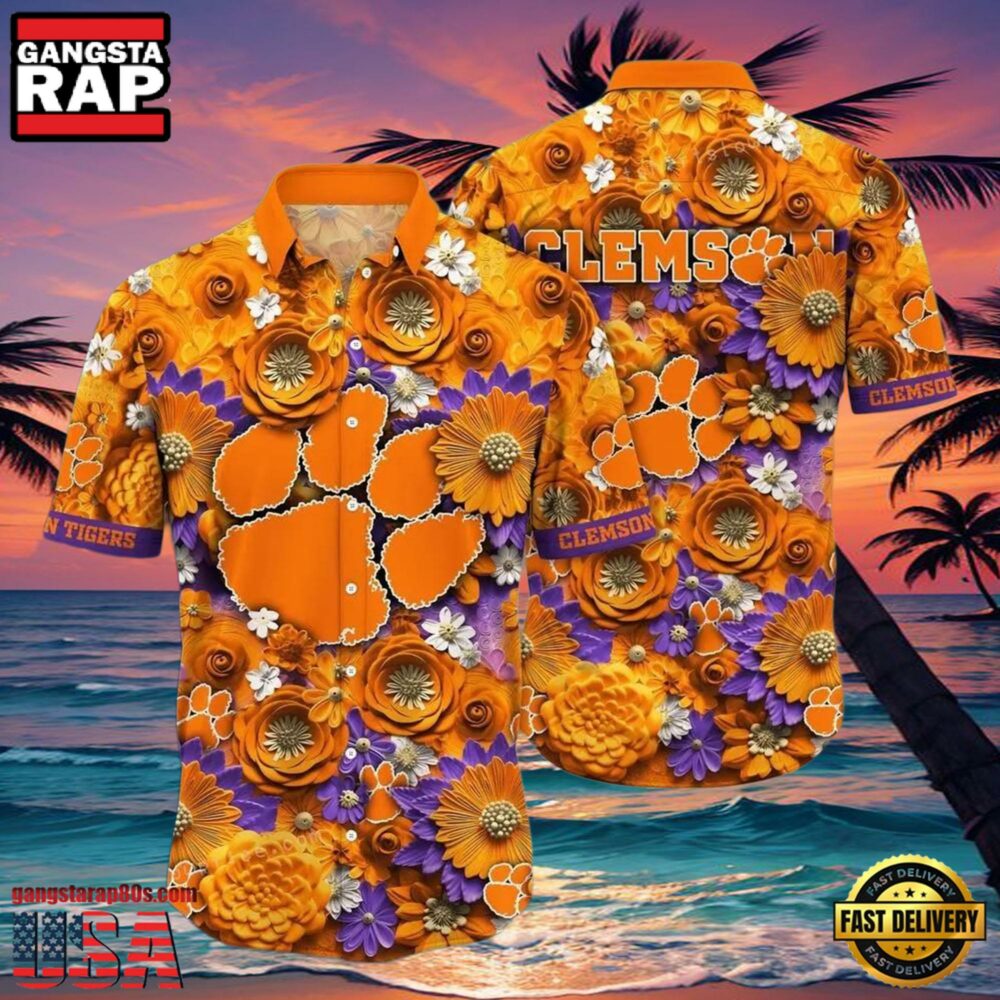 NCAA Clemson Tigers Flower Hawaiian Shirt Outfit 3D Shirt.jpg NCAA Clemson Tigers Flower Hawaiian Shirt Outfit 3D Shirt.jpg