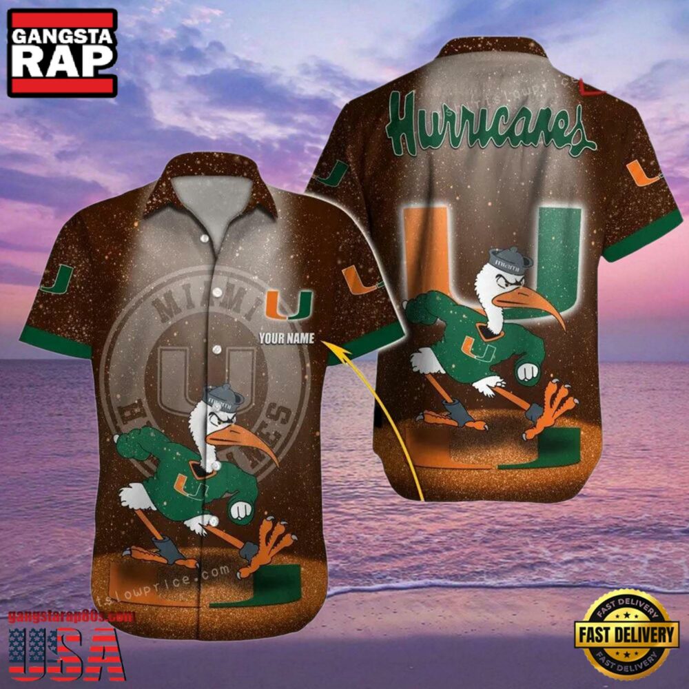 NCAA Custom Name Miami Hurricanes Hawaiian Shirt Outfit.jpg