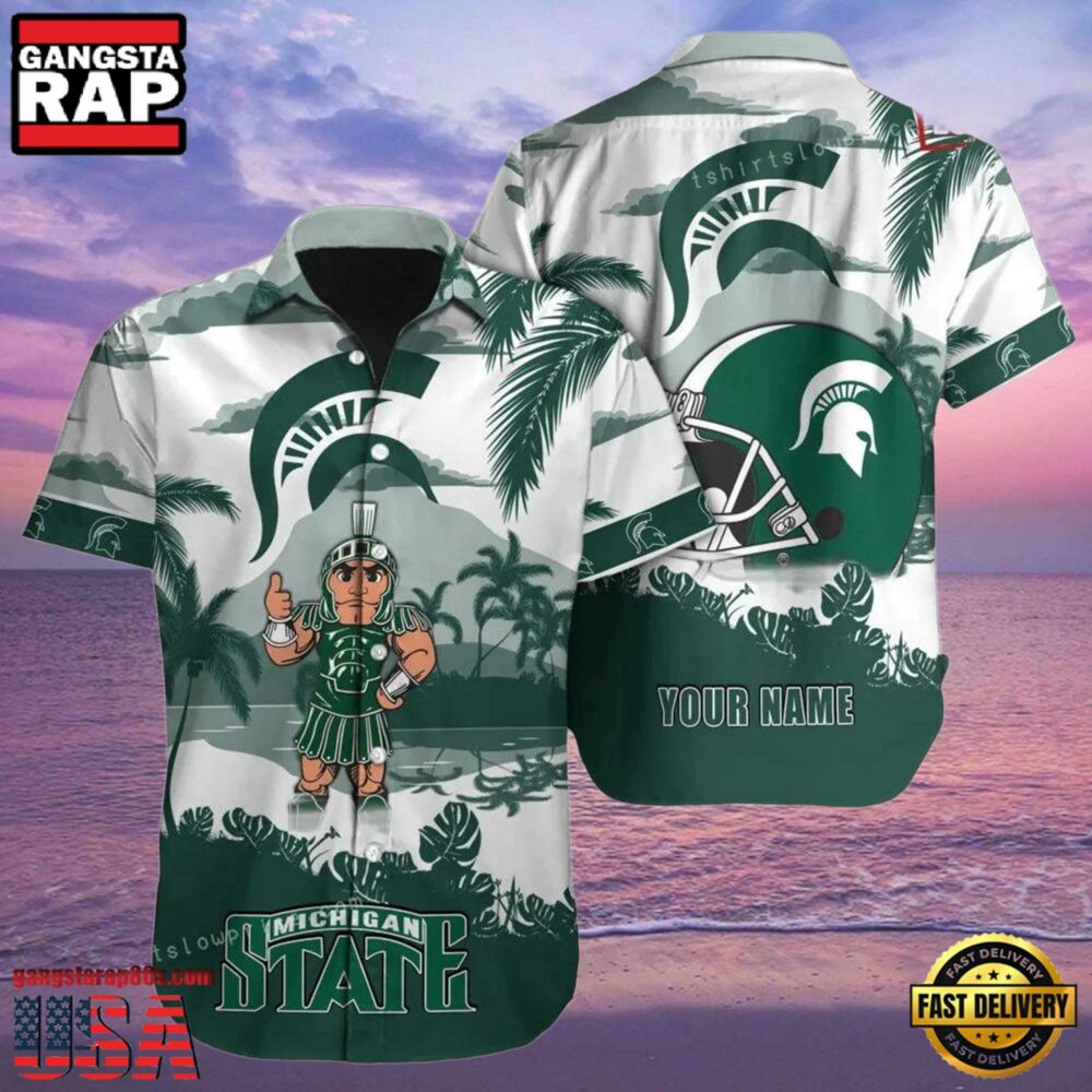 NCAA Custom Name Michigan State Spartans Hawaiian Shirt Cheap.jpg