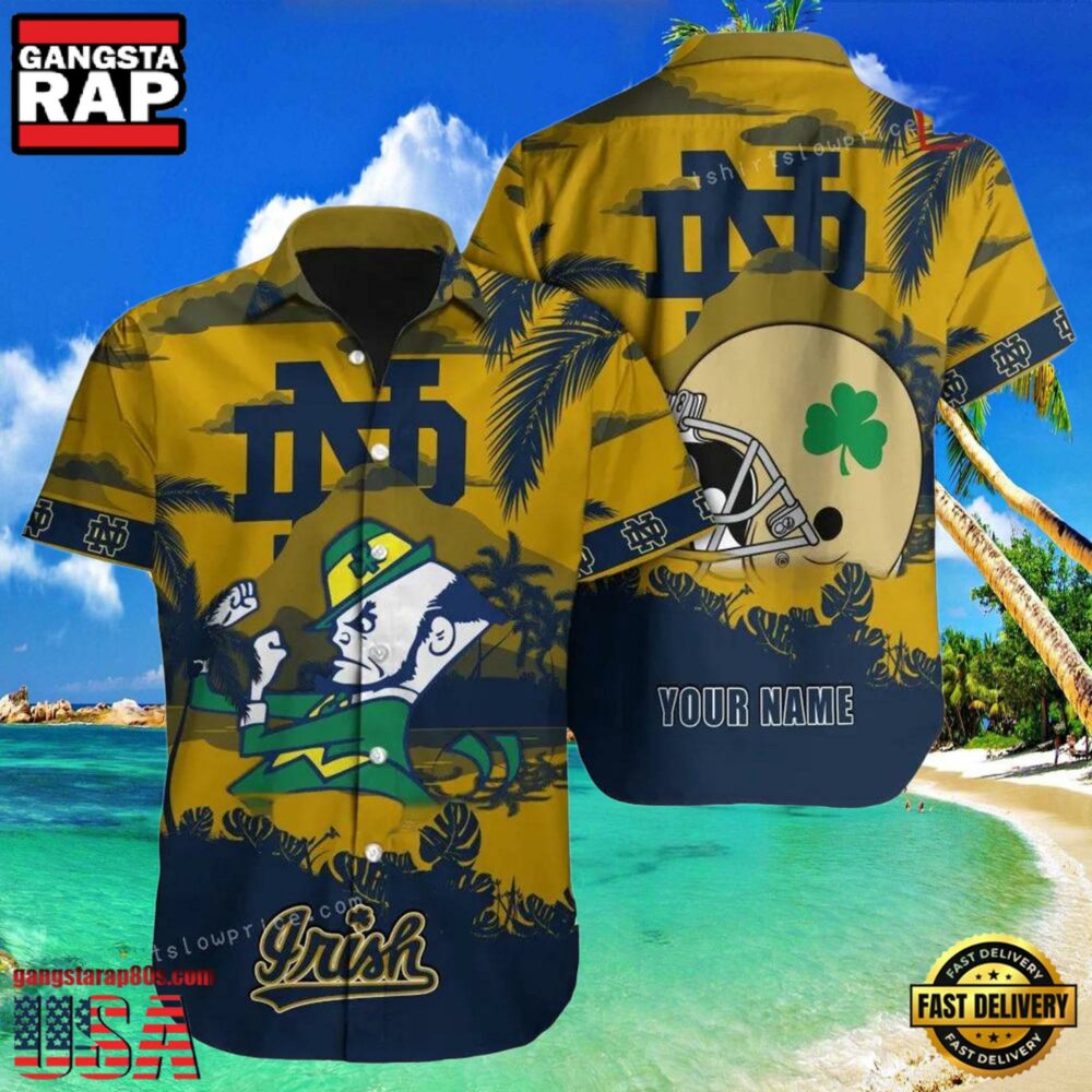 NCAA Custom Name Notre Dame Fighting Irish Hawaiian Shirt Cheap For Mens Womens.jpg