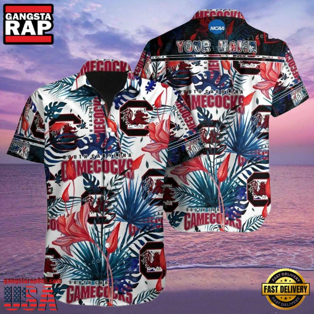 NCAA Custom Name South Carolina Gamecocks Hawaiian Shirt Man