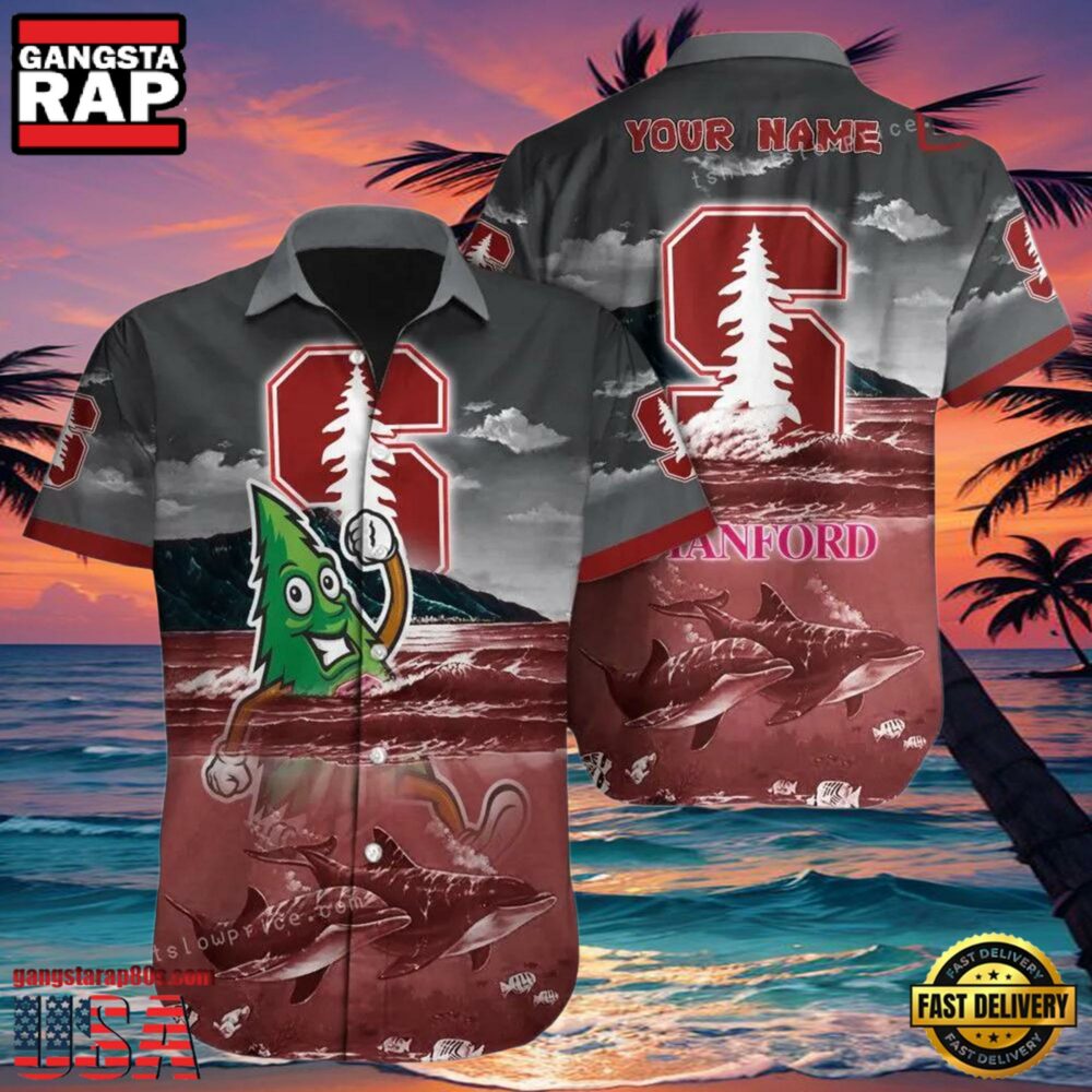 NCAA Custom Name Stanford Cardinal Hawaiian Shirt For Men And Women NCAA Custom Name Stanford Cardinal Hawaiian Shirt For Men And Women