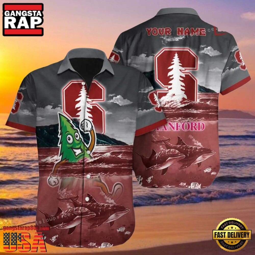 NCAA Custom Name Stanford Cardinal Hawaiian Shirt For Men And Women NCAA Custom Name Stanford Cardinal Hawaiian Shirt For Men And Women