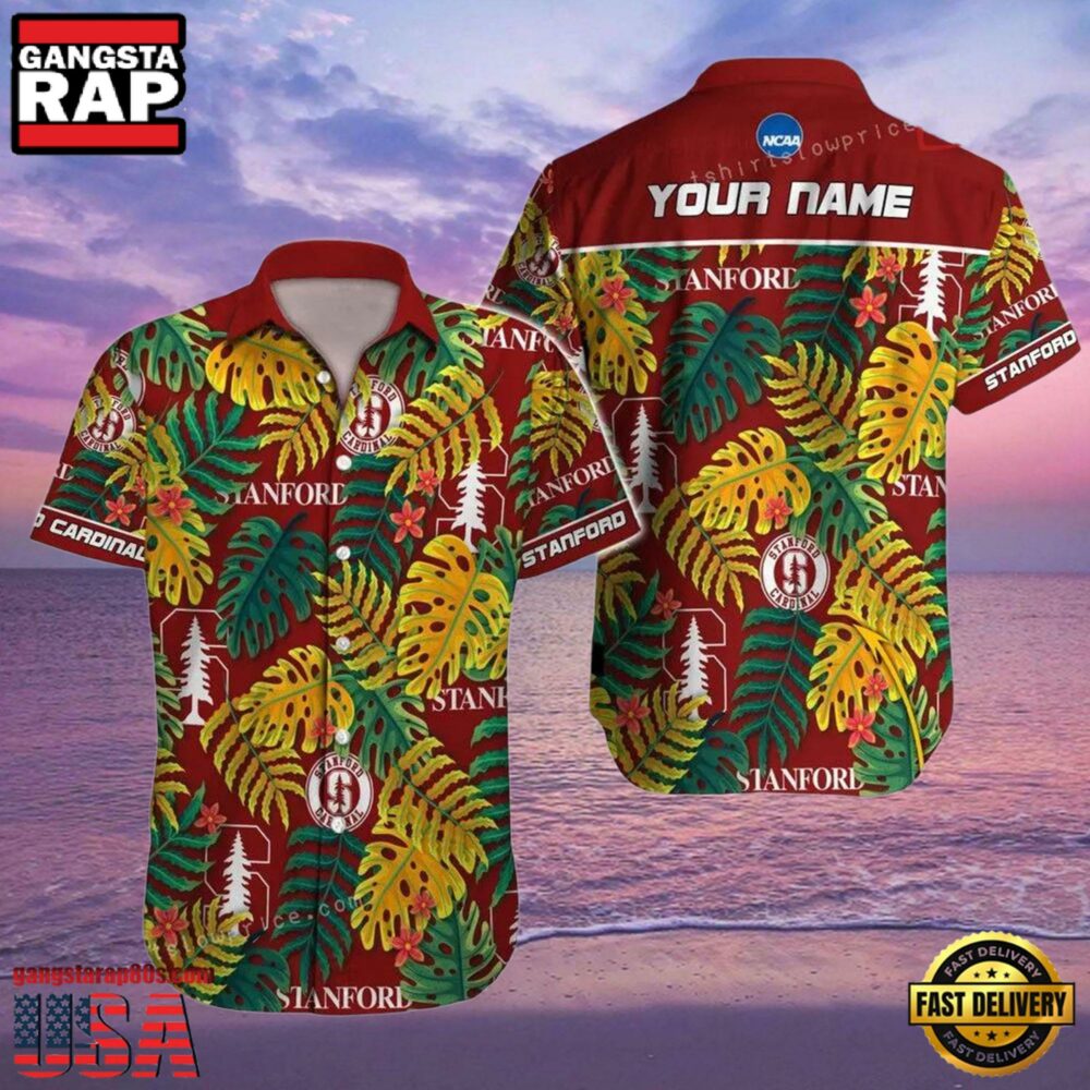 NCAA Custom Name Stanford Cardinal Hawaiian Shirt Outfit