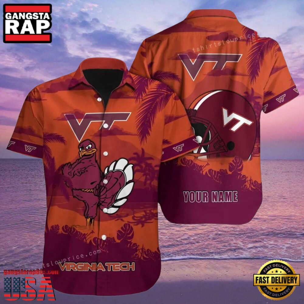 NCAA Custom Name Virginia Tech Hokies Hawaiian Shirt Cheap For Men Women