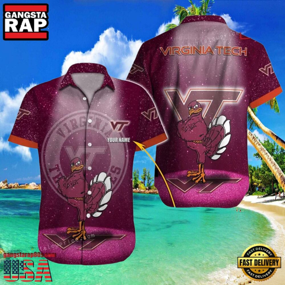 NCAA Custom Name Virginia Tech Hokies Hawaiian Shirt For Men And Women