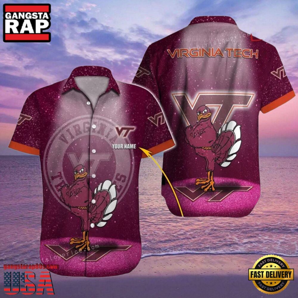 NCAA Custom Name Virginia Tech Hokies Hawaiian Shirt For Men And Women