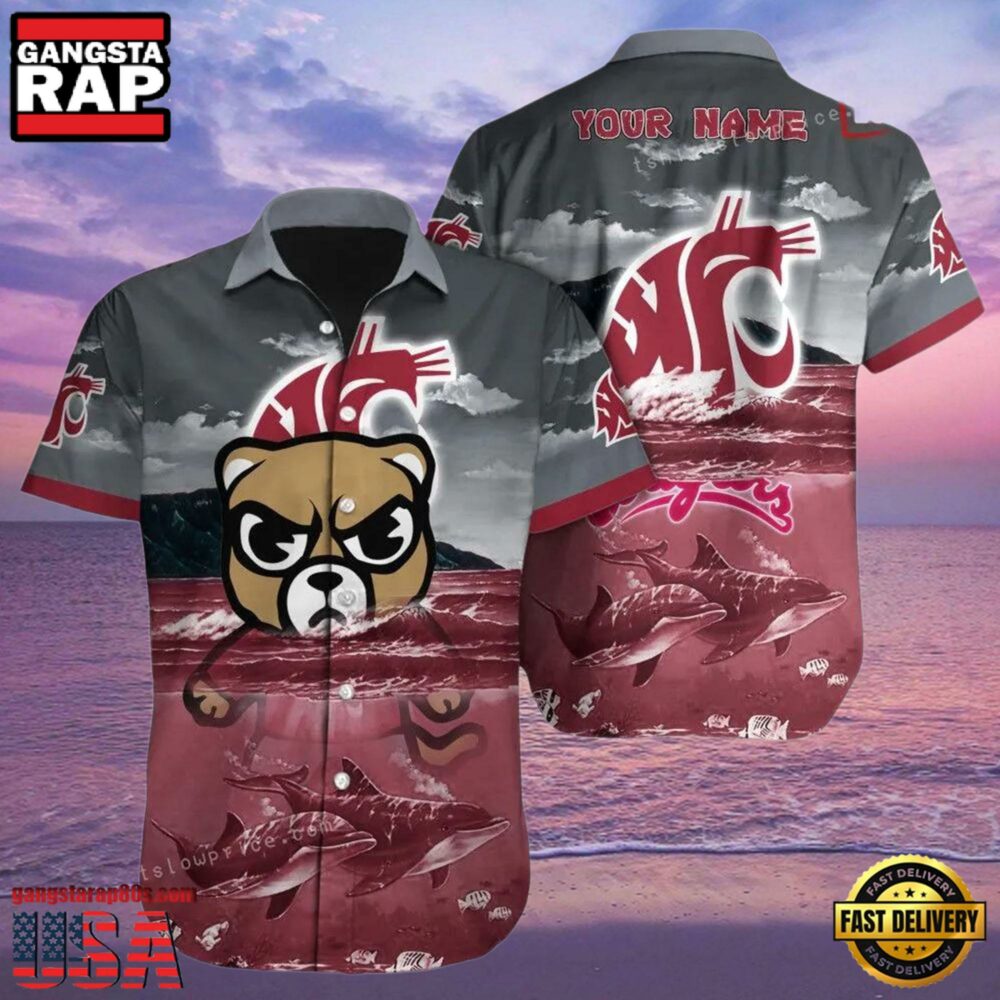 NCAA Custom Name Washington State Cougars Hawaiian Shirt Cheap For Men Women
