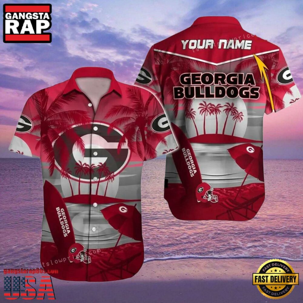 NCAA Georgia Bulldogs Custom Name Hawaiian Shirt Cheap
