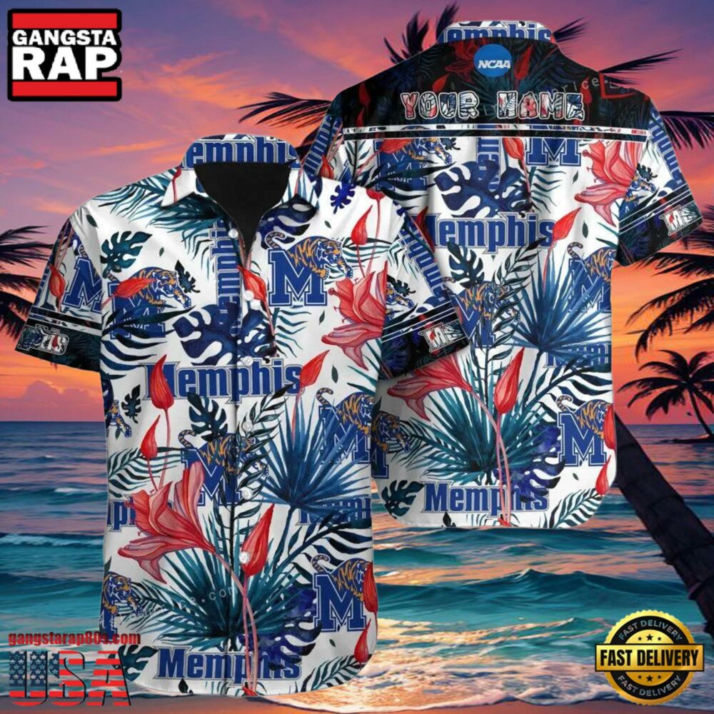 NCAA Memphis Tigers Custom Name Aloha Hawaii Shirt NCAA Memphis Tigers Custom Name Aloha Hawaii Shirt