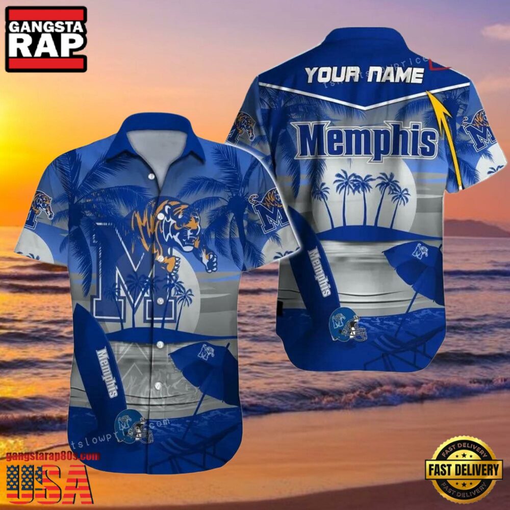 NCAA Memphis Tigers Custom Name Aloha Hawaiian Shirts NCAA Memphis Tigers Custom Name Aloha Hawaiian Shirts