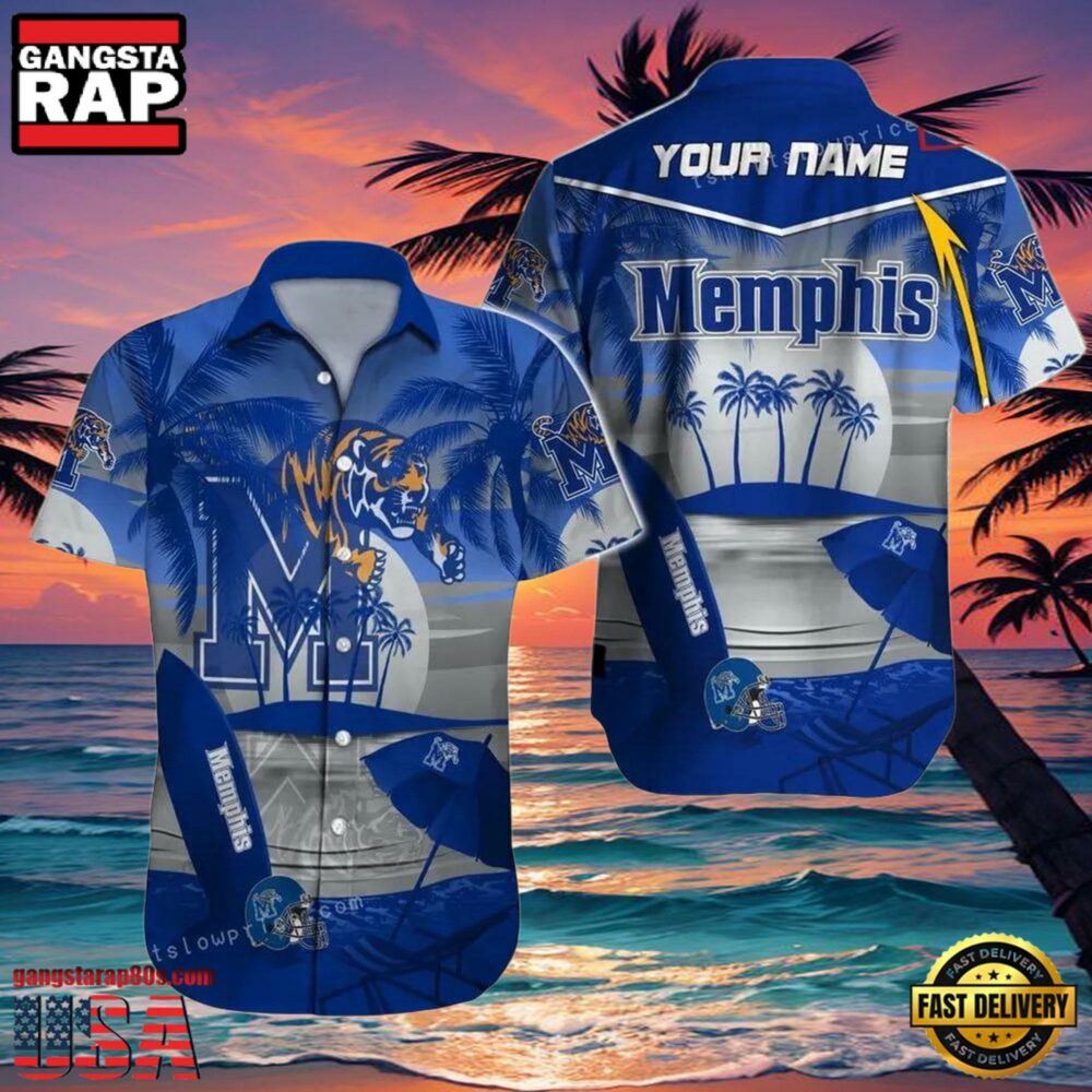 NCAA Memphis Tigers Custom Name Aloha Hawaiian Shirts NCAA Memphis Tigers Custom Name Aloha Hawaiian Shirts