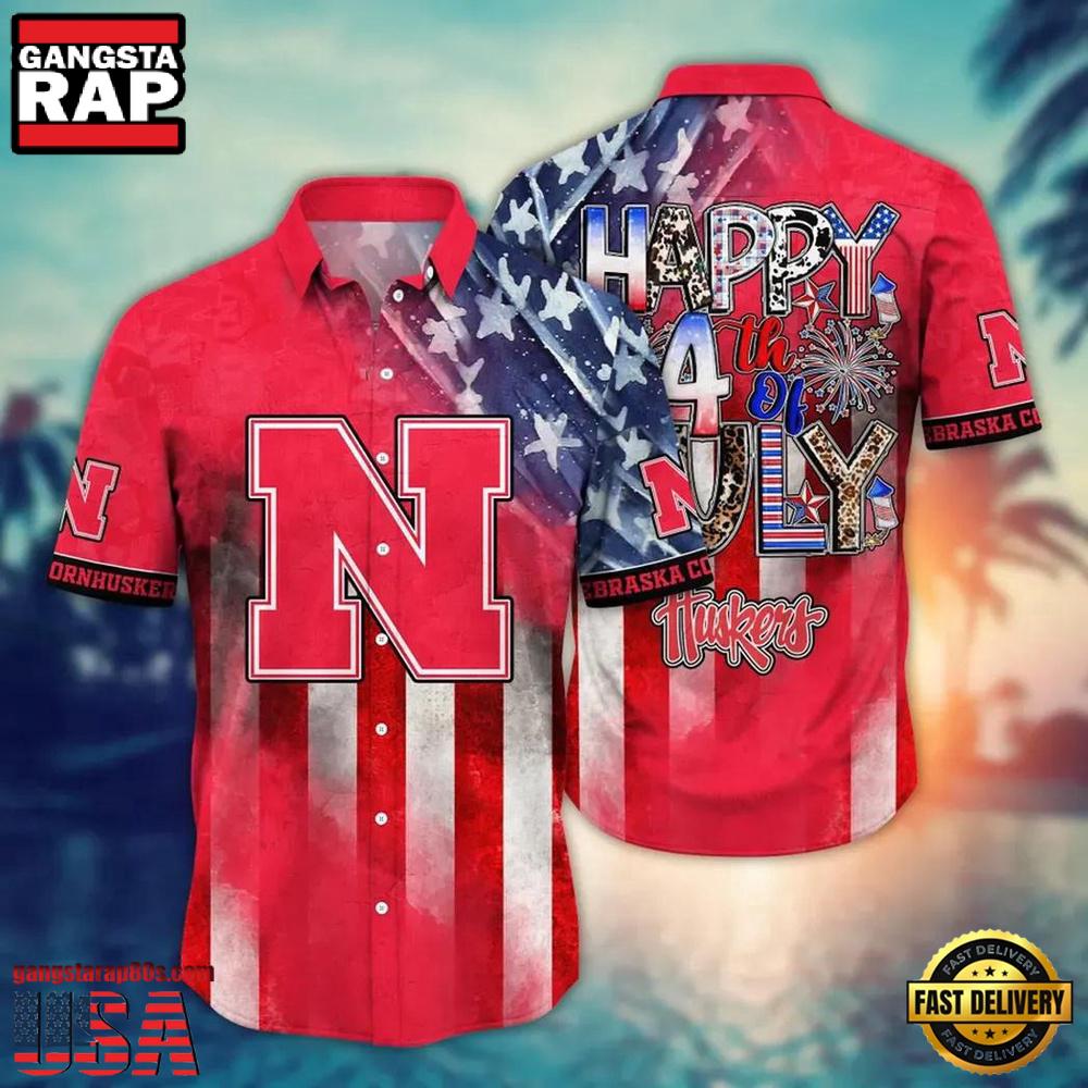 NCAA Nebraska Cornhuskers Flower Summer Beach Hawaiian Shirt
