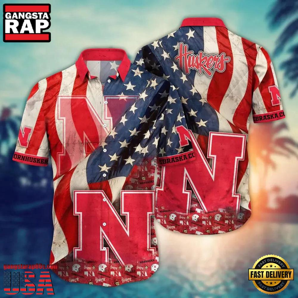 NCAA Nebraska Cornhuskers Palm Tree Hawaiian Shirt