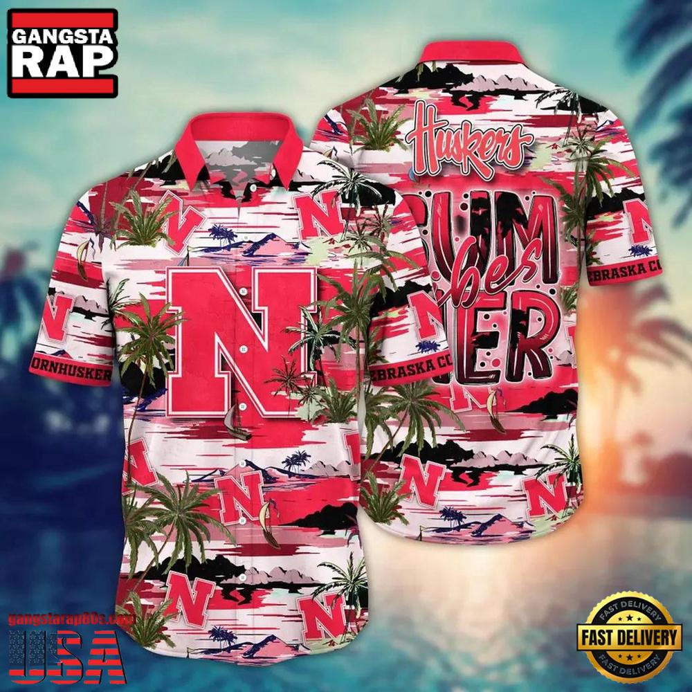 NCAA Nebraska Cornhuskers Sport Logo Team Hawaiian Shirt