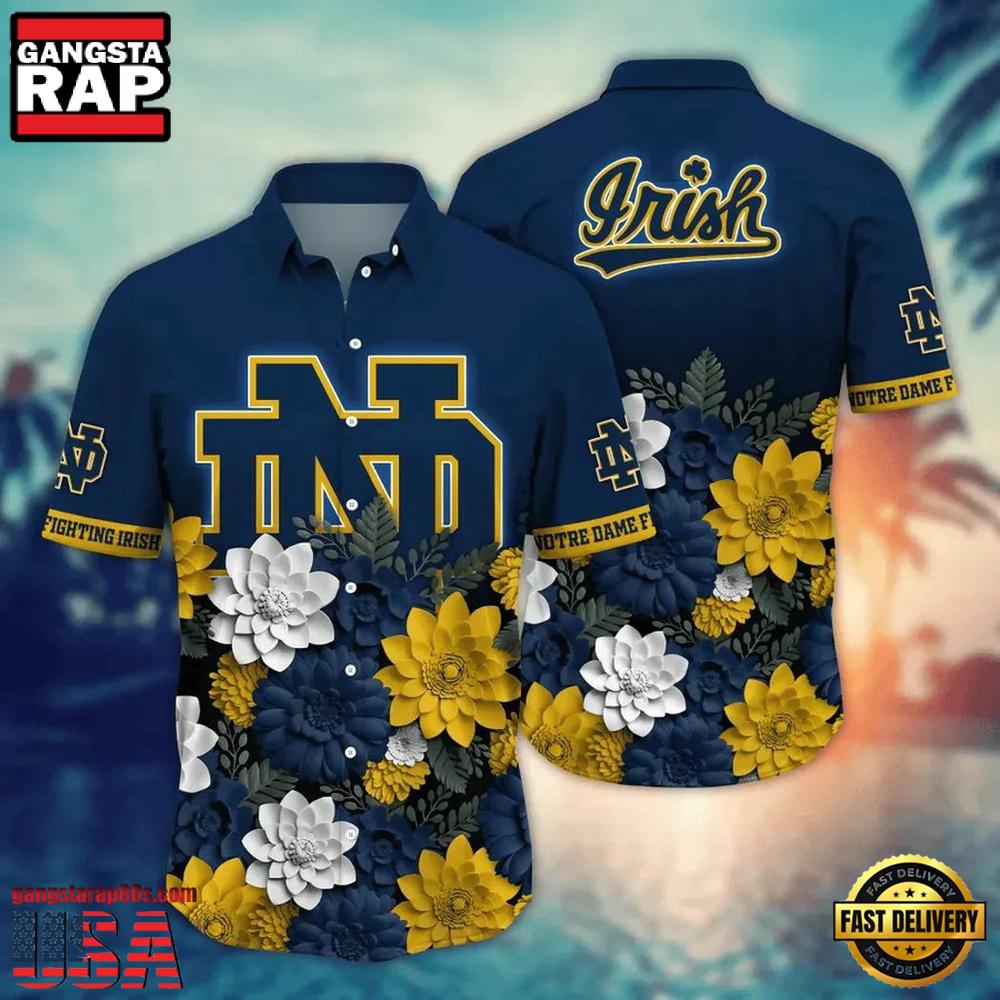 NCAA Notre Dame Fighting Irish Palm Tree Hawaiian Shirt
