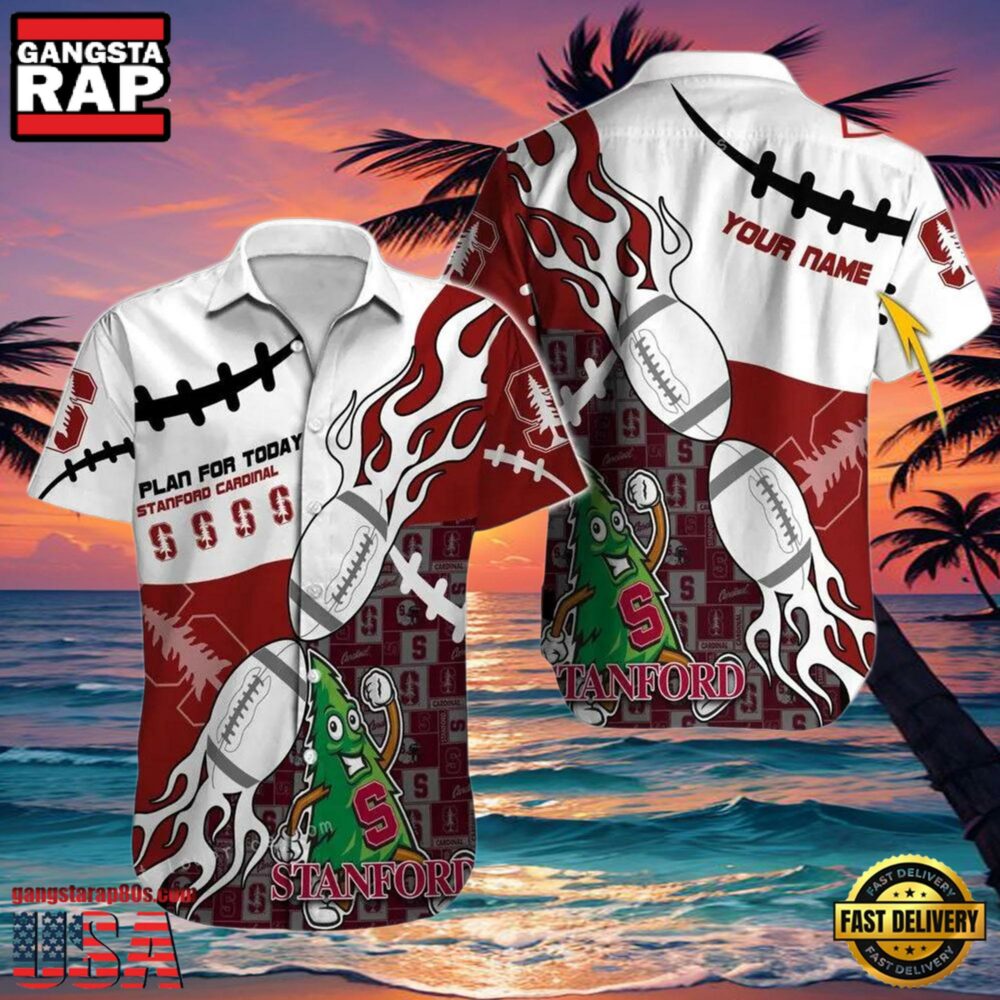 NCAA Stanford Cardinal Custom Name Aloha Hawaiian Shirt NCAA Stanford Cardinal Custom Name Aloha Hawaiian Shirt