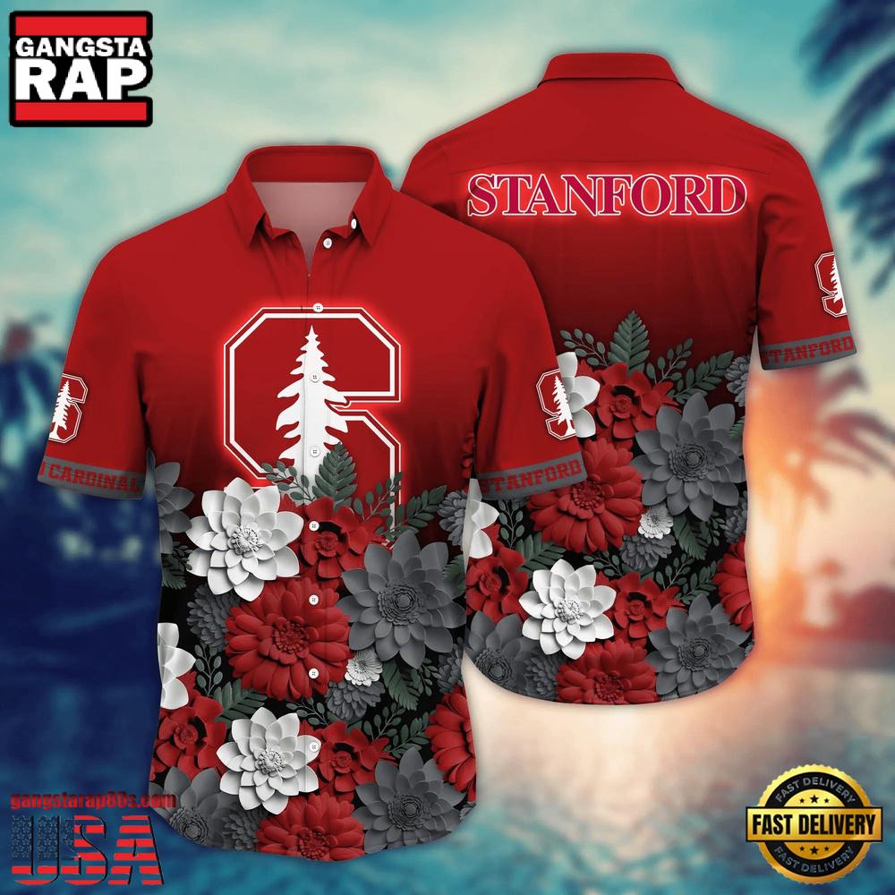 NCAA Stanford Cardinal Flower Tropical Summer Beach Hawaiian Shirt